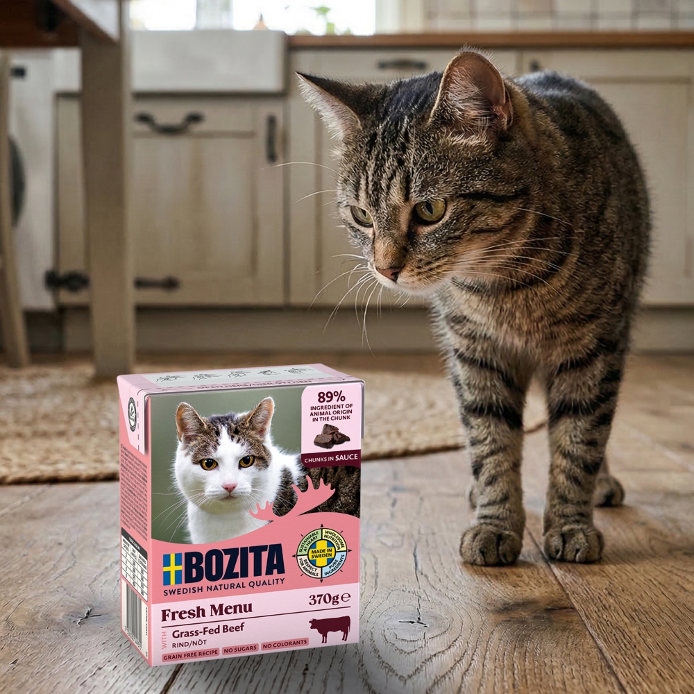 BOZITA dla kota kawałeczki w sosie z wołowiną 370g
